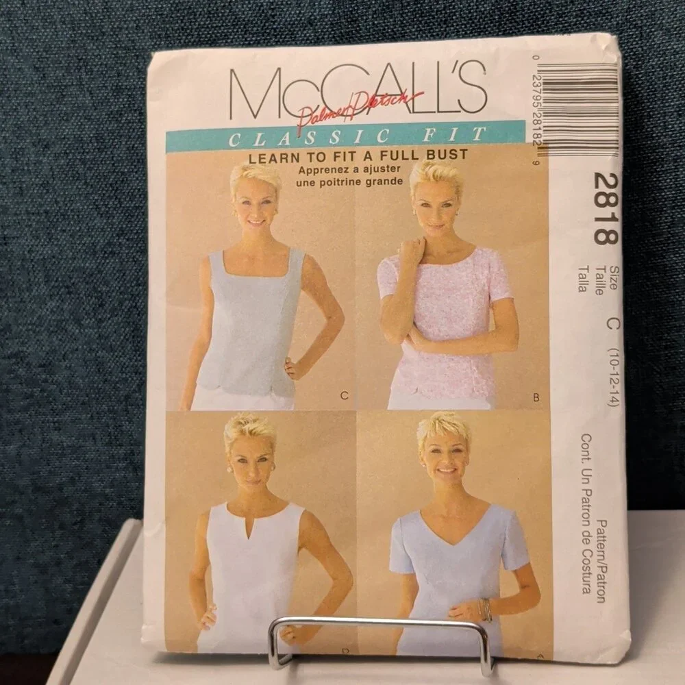 McCall’s 2818 Sewing Pattern Misses Tops Learn To Fit A Full Bust Sz 10-14 Uncut - Picture 9 of 16
